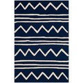 Safavieh Kids Hand Tufted Rectangle Rug, Navy and Ivory - 4 x 6 ft. SFK907N-4